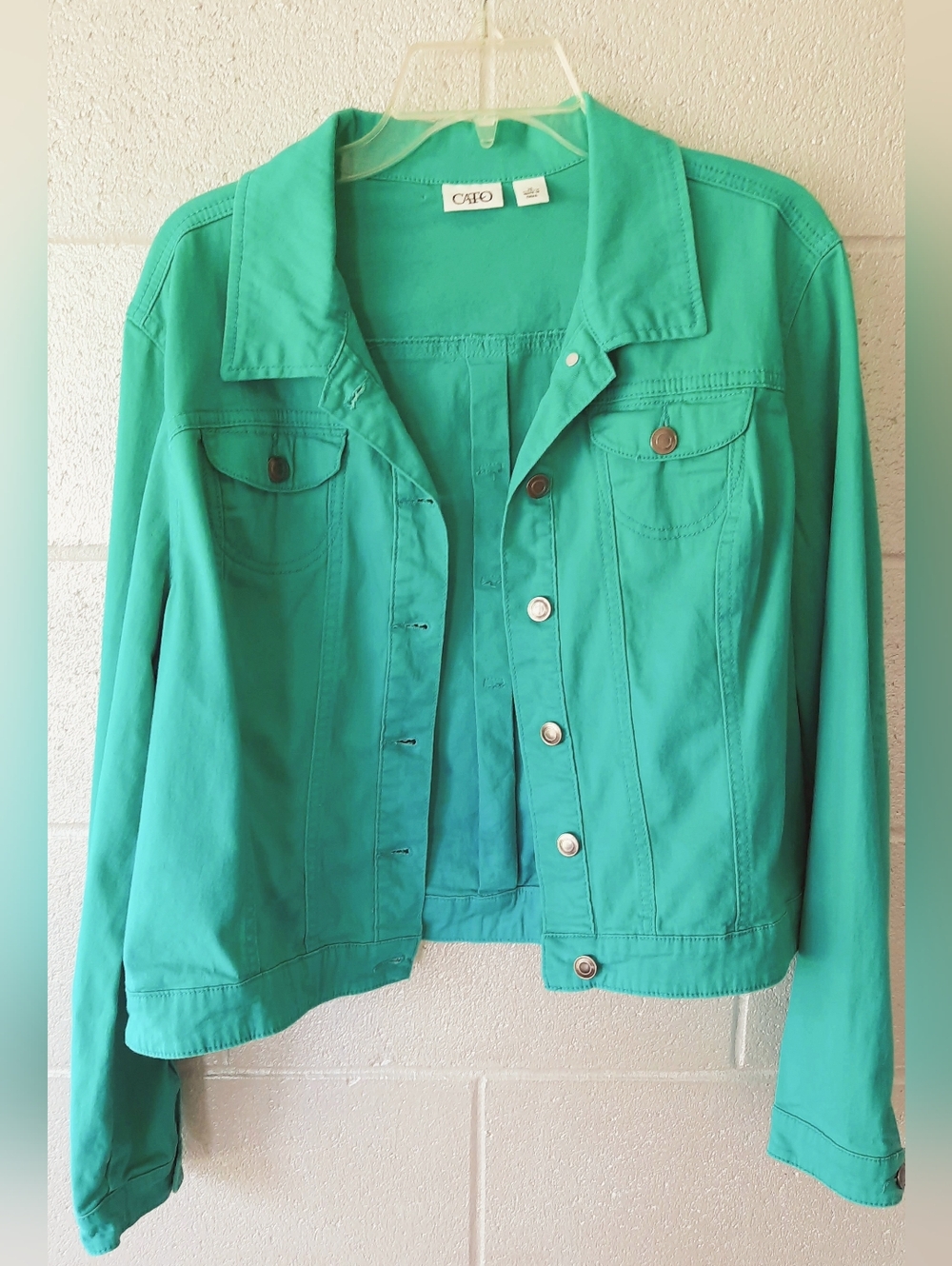 Cato XL Turquoise Cotton Jean Jacket